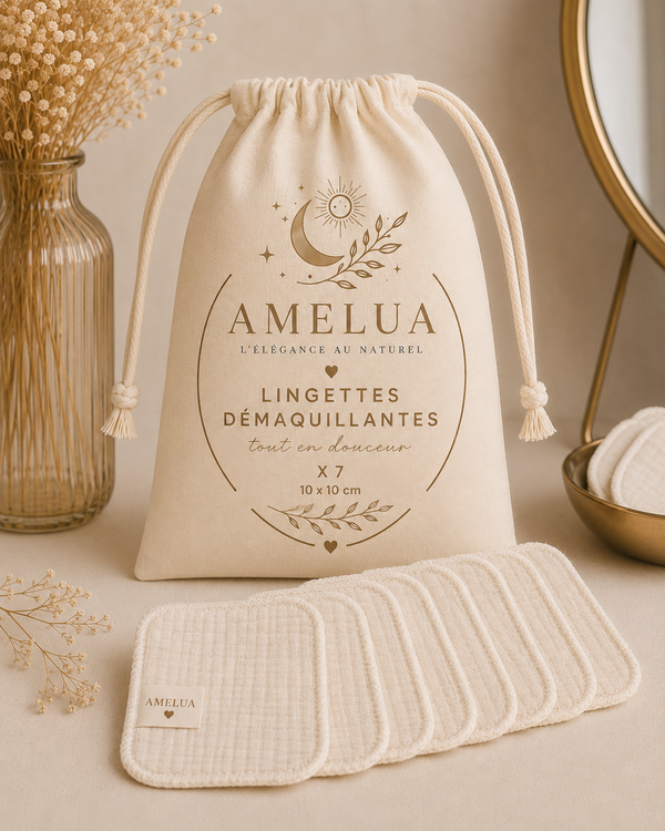 7 Lingettes Démaquillantes + 1 Pochon
